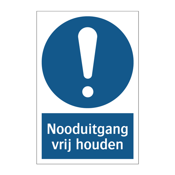 Nooduitgang vrij houden & Nooduitgang vrij houden & Nooduitgang vrij houden