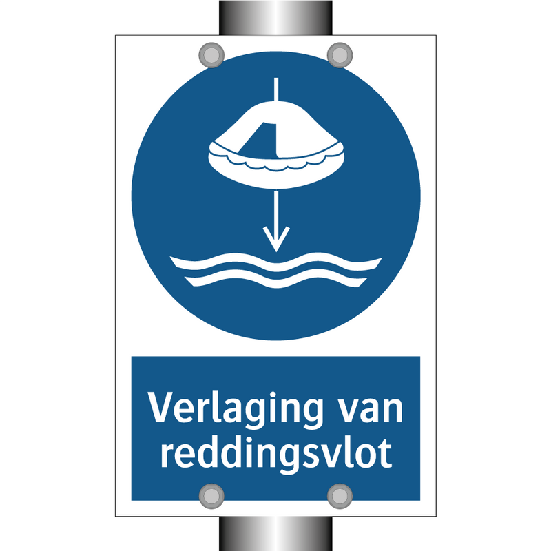 Verlaging van reddingsvlot & Verlaging van reddingsvlot & Verlaging van reddingsvlot