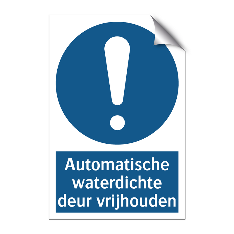 Automatische waterdichte deur vrijhouden & Automatische waterdichte deur vrijhouden