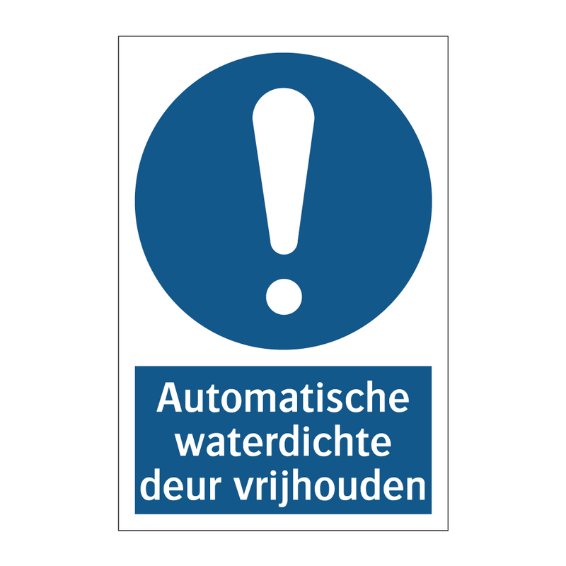 Automatische waterdichte deur vrijhouden & Automatische waterdichte deur vrijhouden