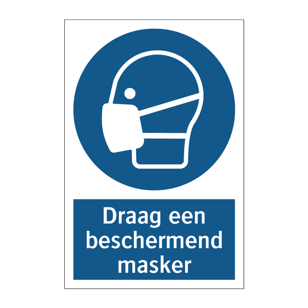 Draag een beschermend masker & Draag een beschermend masker & Draag een beschermend masker