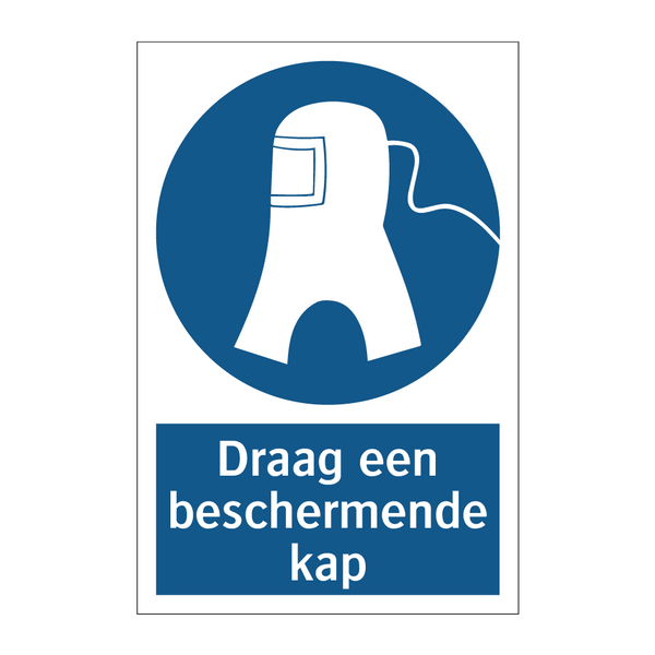 Draag een beschermende kap & Draag een beschermende kap & Draag een beschermende kap