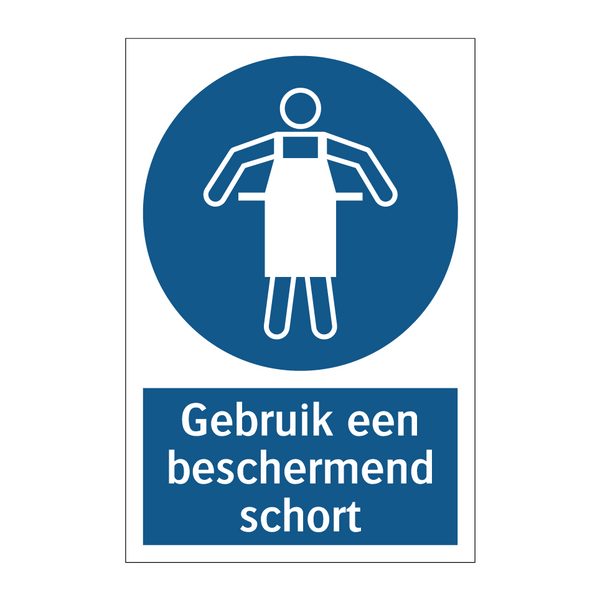 Gebruik een beschermend schort & Gebruik een beschermend schort & Gebruik een beschermend schort