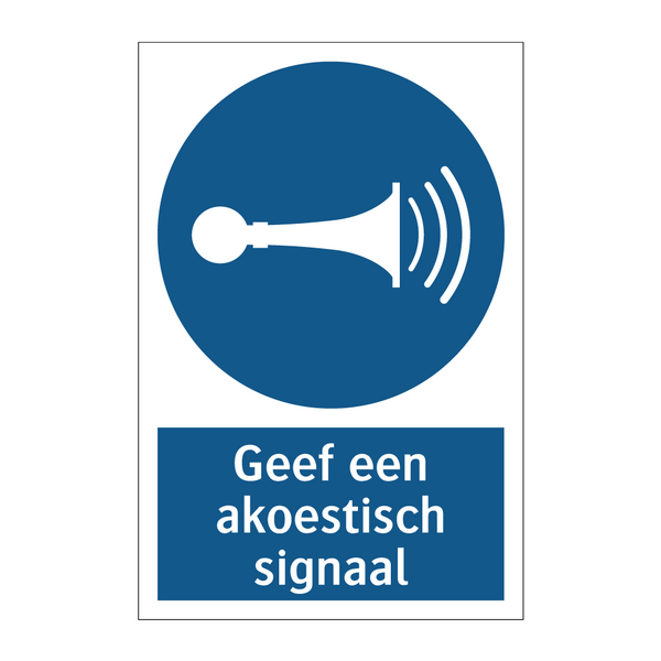 Geef een akoestisch signaal & Geef een akoestisch signaal & Geef een akoestisch signaal