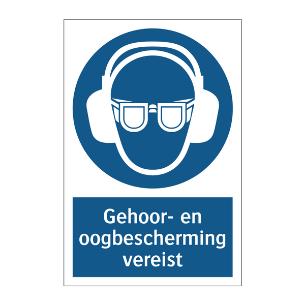 Gehoor- en oogbescherming vereist & Gehoor- en oogbescherming vereist