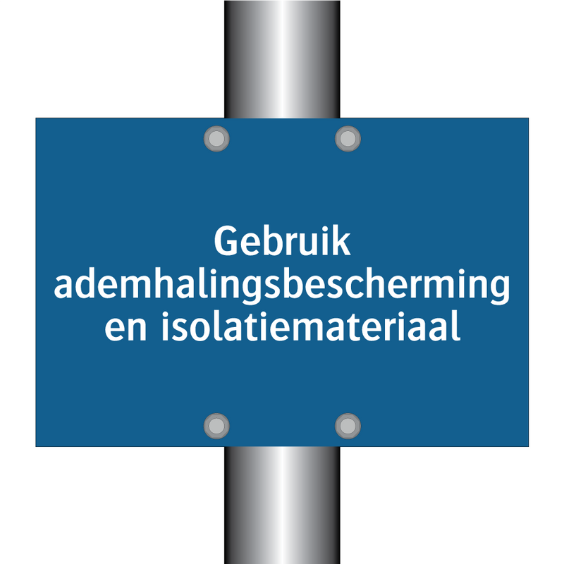 Gebruik ademhalingsbescherming en isolatiemateriaal