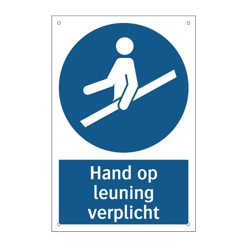 Hand op leuning verplicht & Hand op leuning verplicht & Hand op leuning verplicht