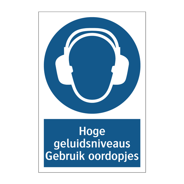 Hoge geluidsniveaus Gebruik oordopjes & Hoge geluidsniveaus Gebruik oordopjes