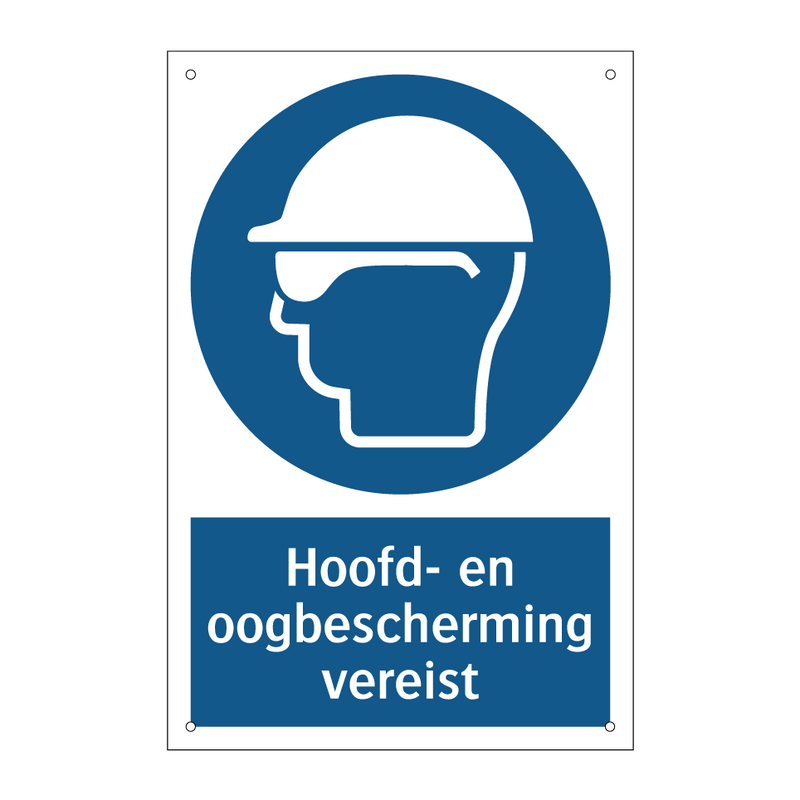 Hoofd- en oogbescherming vereist & Hoofd- en oogbescherming vereist