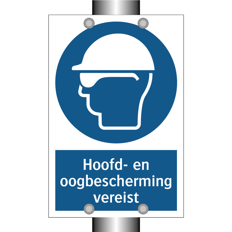 Hoofd- en oogbescherming vereist & Hoofd- en oogbescherming vereist