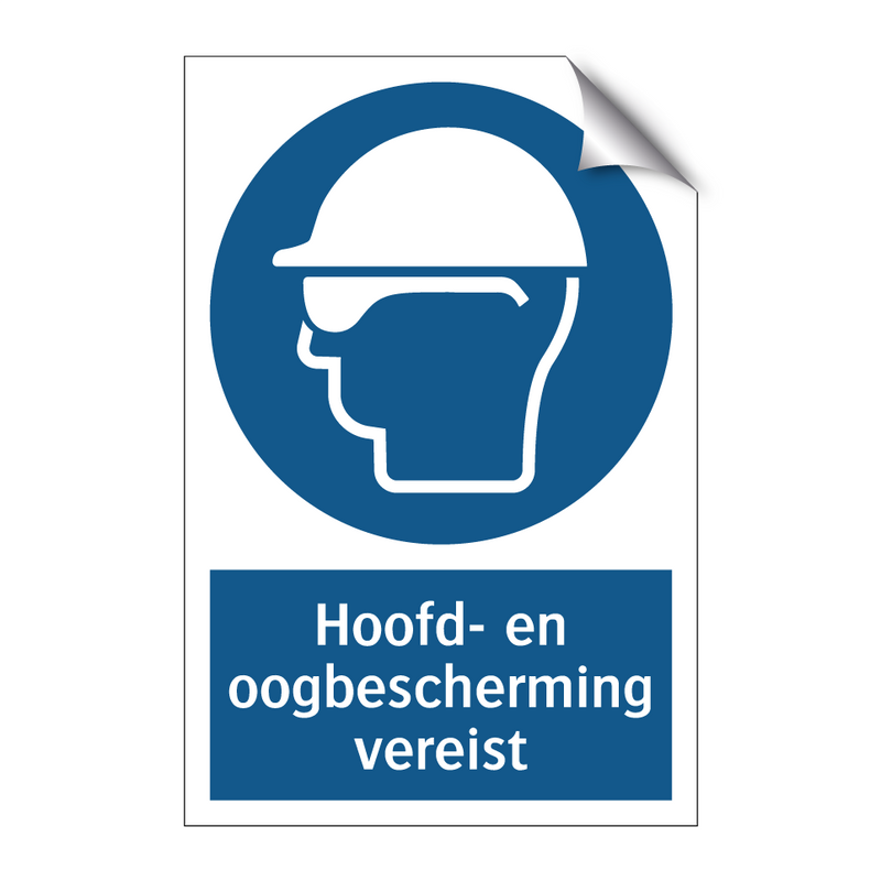 Hoofd- en oogbescherming vereist & Hoofd- en oogbescherming vereist