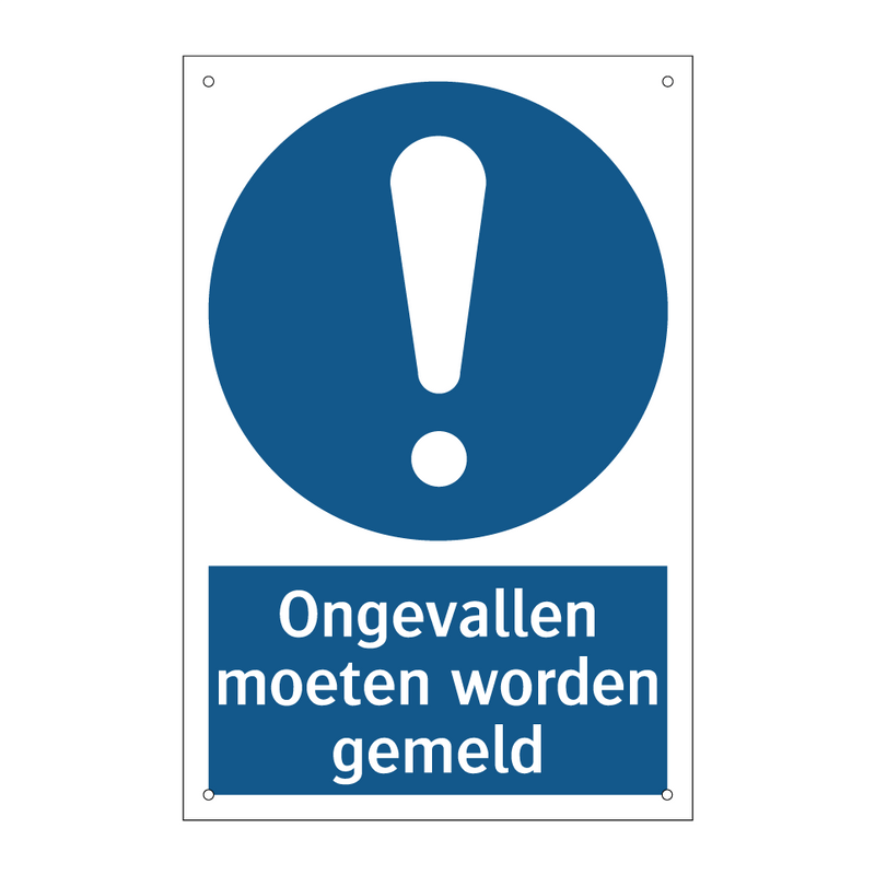 Ongevallen moeten worden gemeld & Ongevallen moeten worden gemeld & Ongevallen moeten worden gemeld