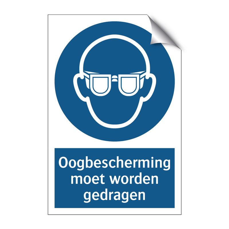 Oogbescherming moet worden gedragen & Oogbescherming moet worden gedragen