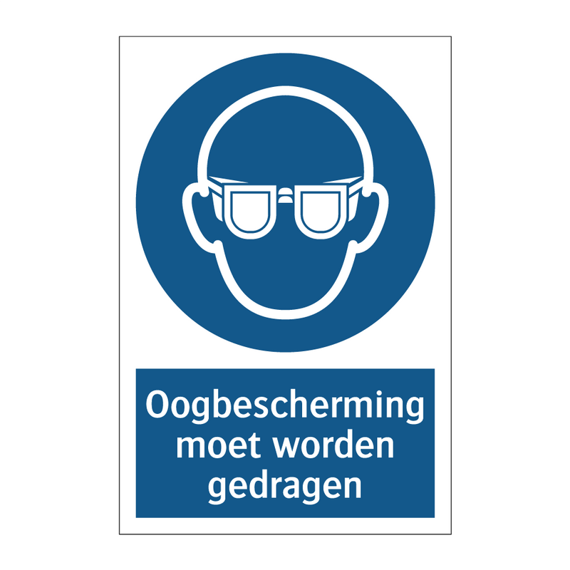 Oogbescherming moet worden gedragen & Oogbescherming moet worden gedragen