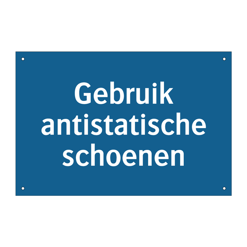 Gebruik antistatische schoenen & Gebruik antistatische schoenen & Gebruik antistatische schoenen