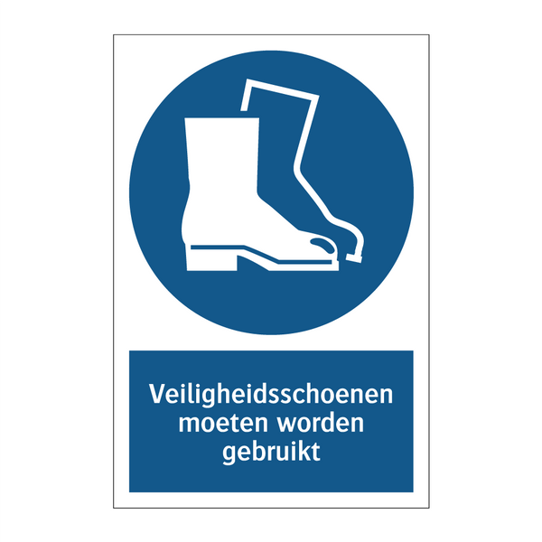 Veiligheidsschoenen moeten worden gebruikt & Veiligheidsschoenen moeten worden gebruikt