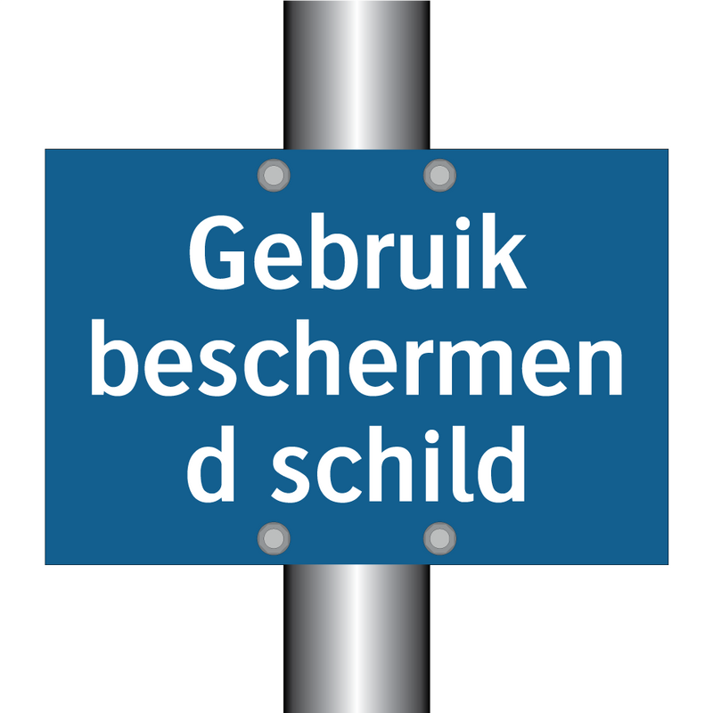 Gebruik beschermend schild & Gebruik beschermend schild & Gebruik beschermend schild