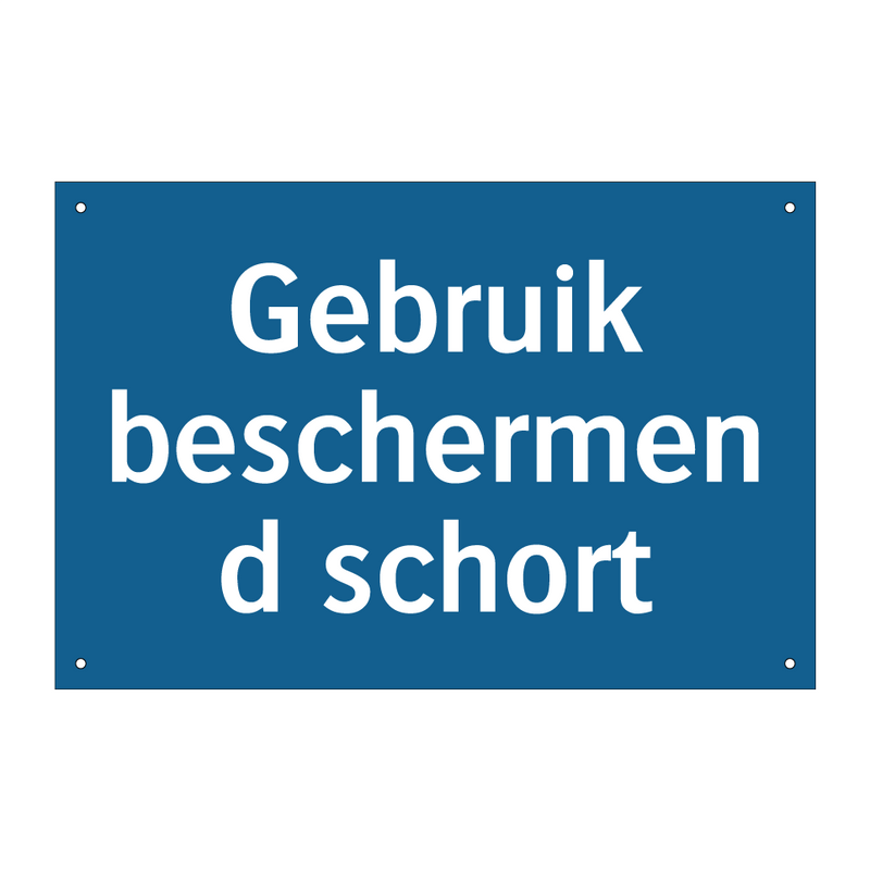 Gebruik beschermend schort & Gebruik beschermend schort & Gebruik beschermend schort