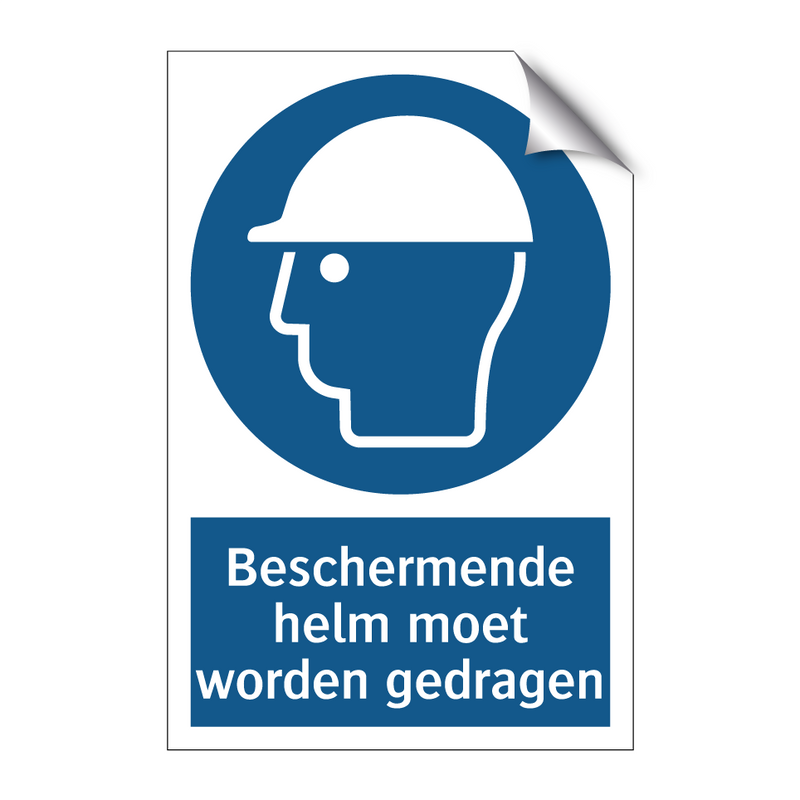 Beschermende helm moet worden gedragen & Beschermende helm moet worden gedragen