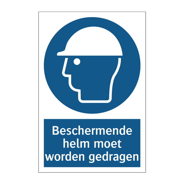 Beschermende helm moet worden gedragen & Beschermende helm moet worden gedragen