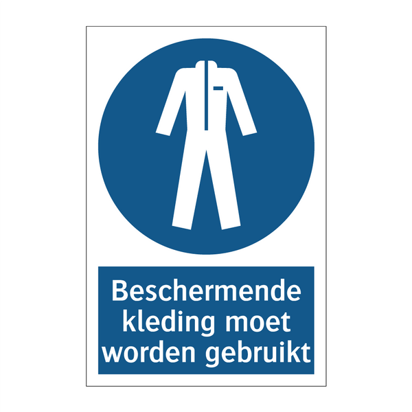 Beschermende kleding moet worden gebruikt & Beschermende kleding moet worden gebruikt