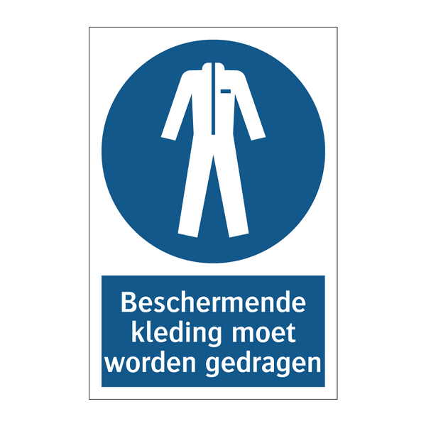 Beschermende kleding moet worden gedragen & Beschermende kleding moet worden gedragen