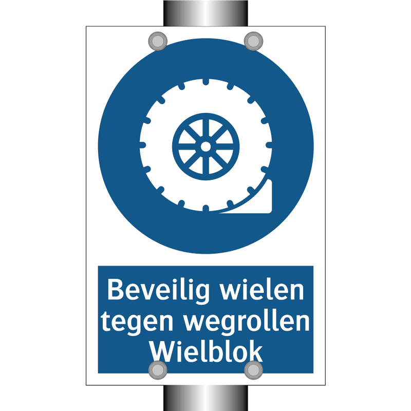 Beveilig wielen tegen wegrollen Wielblok & Beveilig wielen tegen wegrollen Wielblok