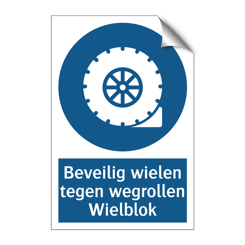 Beveilig wielen tegen wegrollen Wielblok & Beveilig wielen tegen wegrollen Wielblok