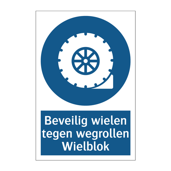 Beveilig wielen tegen wegrollen Wielblok & Beveilig wielen tegen wegrollen Wielblok