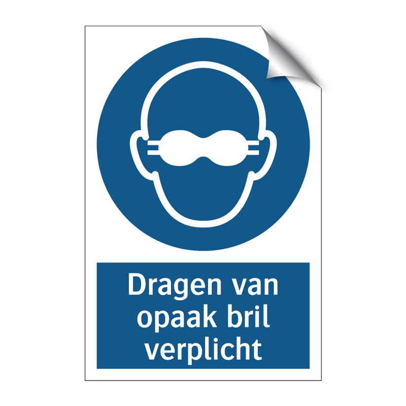 Dragen van opaak bril verplicht & Dragen van opaak bril verplicht & Dragen van opaak bril verplicht