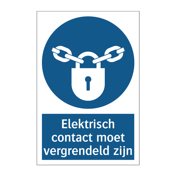 Elektrisch contact moet vergrendeld zijn & Elektrisch contact moet vergrendeld zijn