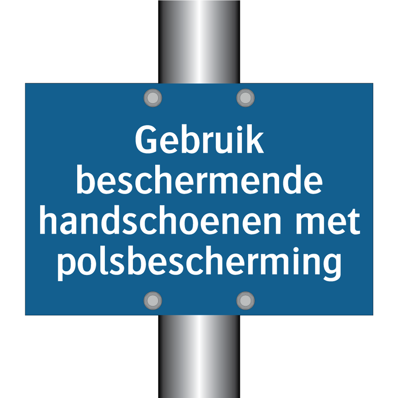 Gebruik beschermende handschoenen met polsbescherming