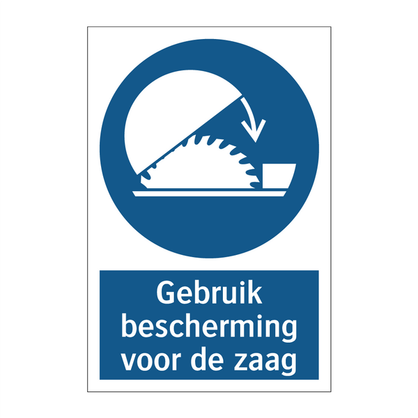 Gebruik bescherming voor de zaag & Gebruik bescherming voor de zaag