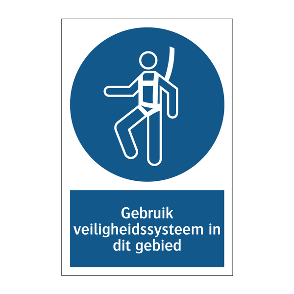 Gebruik veiligheidssysteem in dit gebied & Gebruik veiligheidssysteem in dit gebied