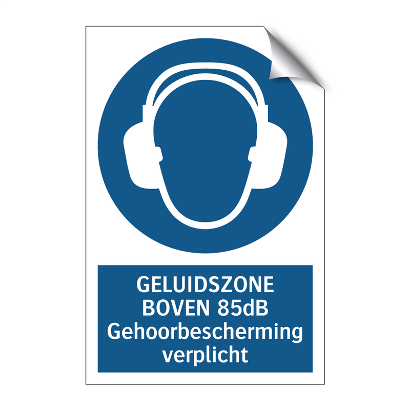 GELUIDSZONE BOVEN 85dB Gehoorbescherming verplicht