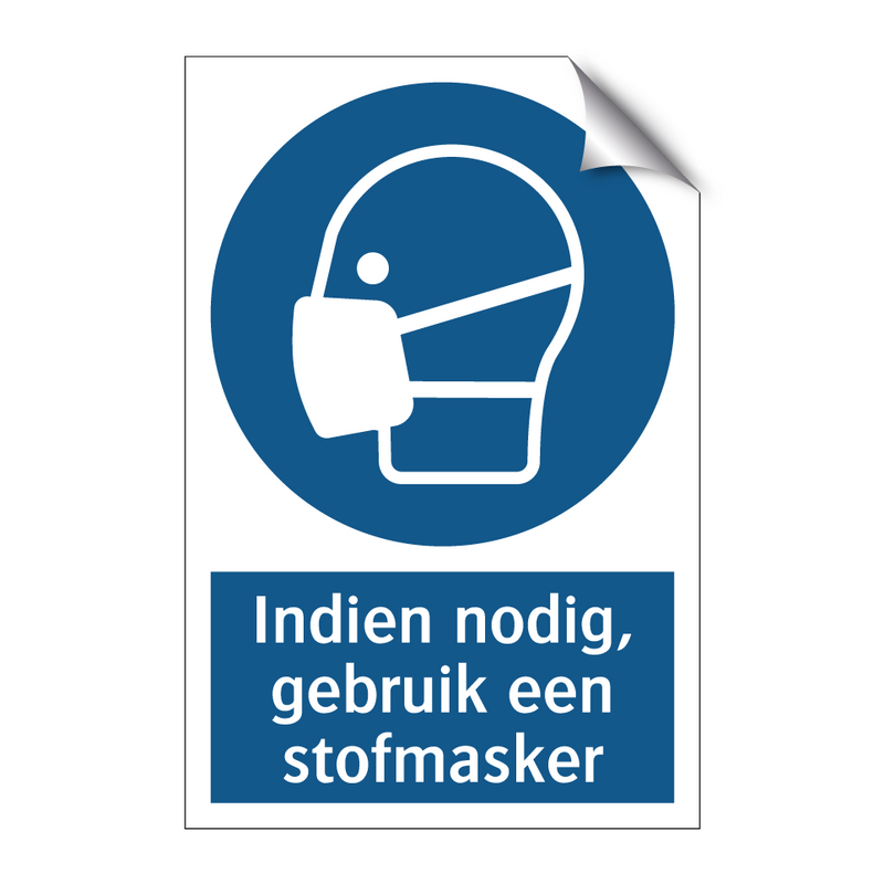 Indien nodig, gebruik een stofmasker & Indien nodig, gebruik een stofmasker