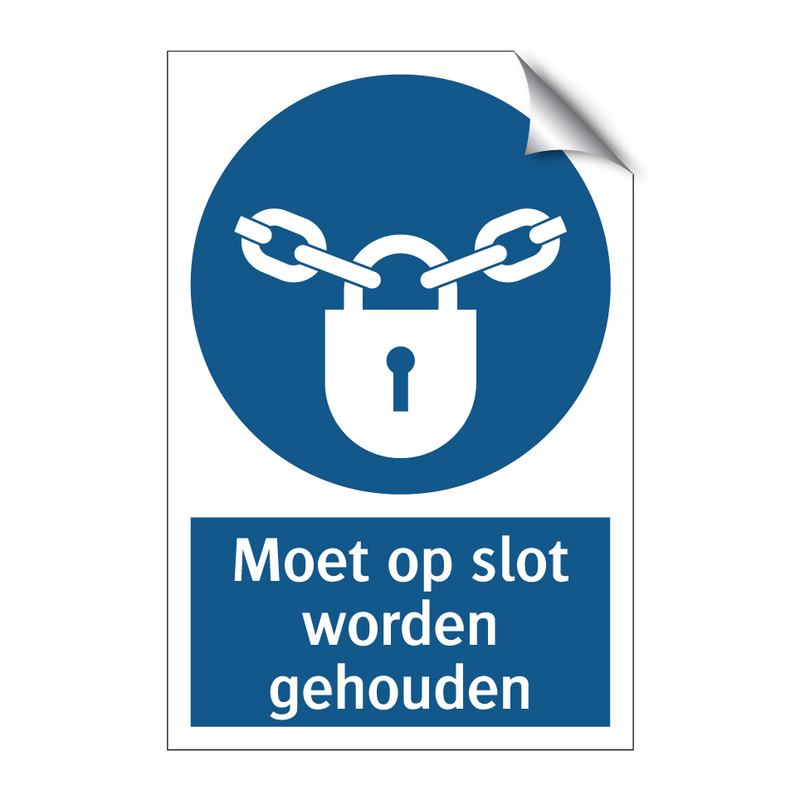 Moet op slot worden gehouden & Moet op slot worden gehouden & Moet op slot worden gehouden