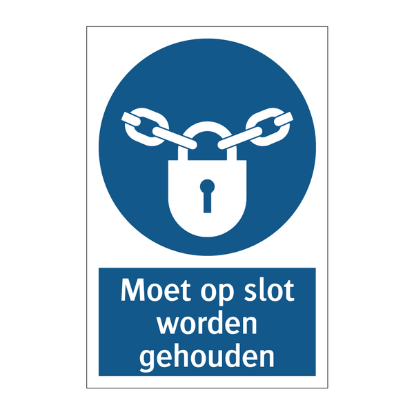 Moet op slot worden gehouden & Moet op slot worden gehouden & Moet op slot worden gehouden