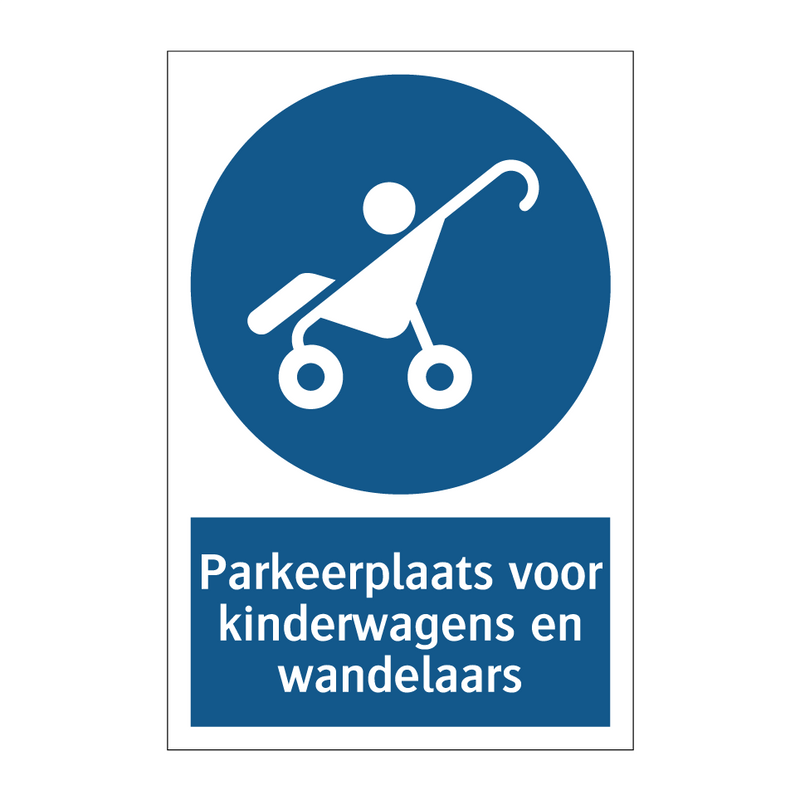 Parkeerplaats voor kinderwagens en wandelaars & Parkeerplaats voor kinderwagens en wandelaars