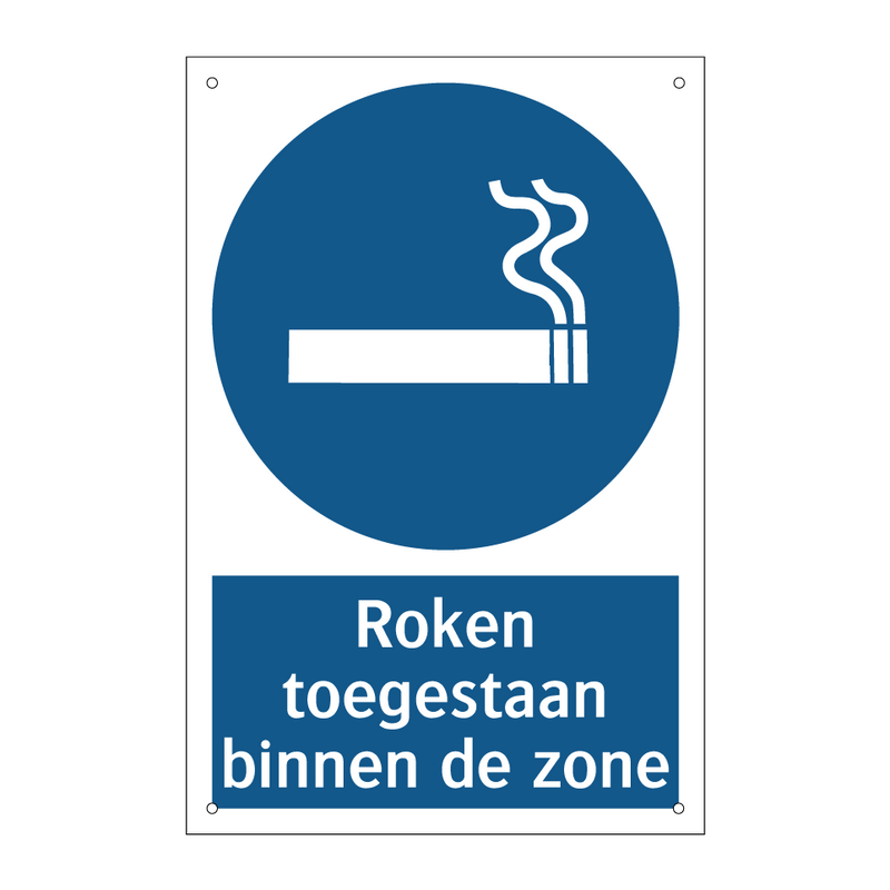 Roken toegestaan binnen de zone & Roken toegestaan binnen de zone & Roken toegestaan binnen de zone