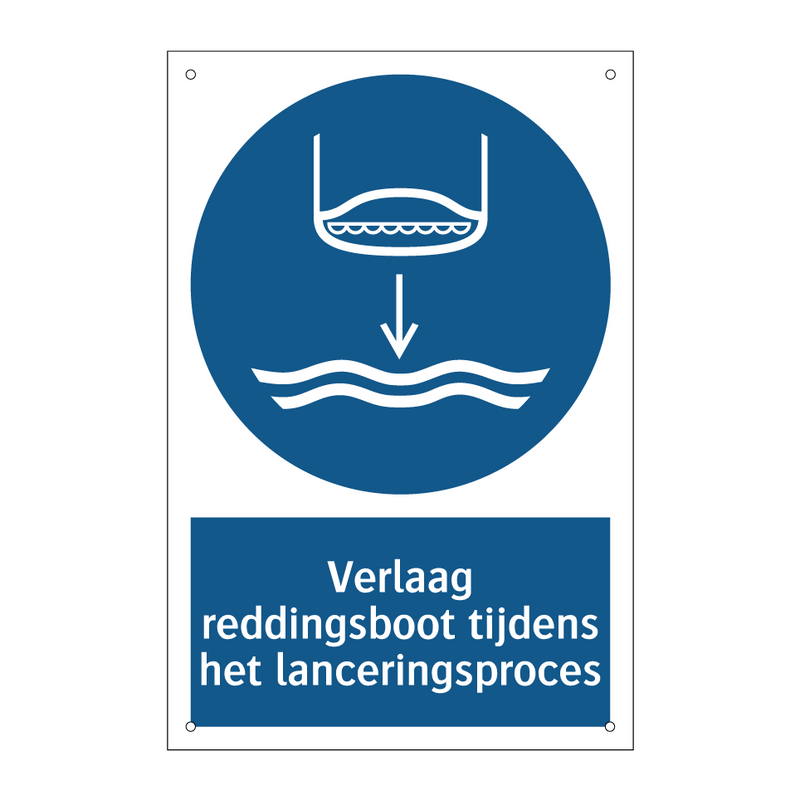 Verlaag reddingsboot tijdens het lanceringsproces