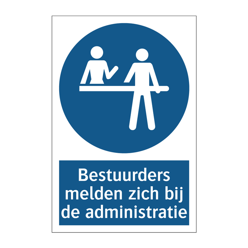 Bestuurders melden zich bij de administratie & Bestuurders melden zich bij de administratie