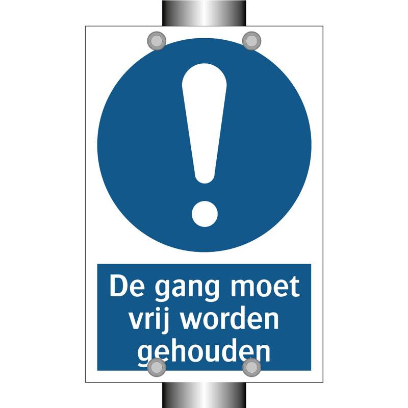 De gang moet vrij worden gehouden & De gang moet vrij worden gehouden