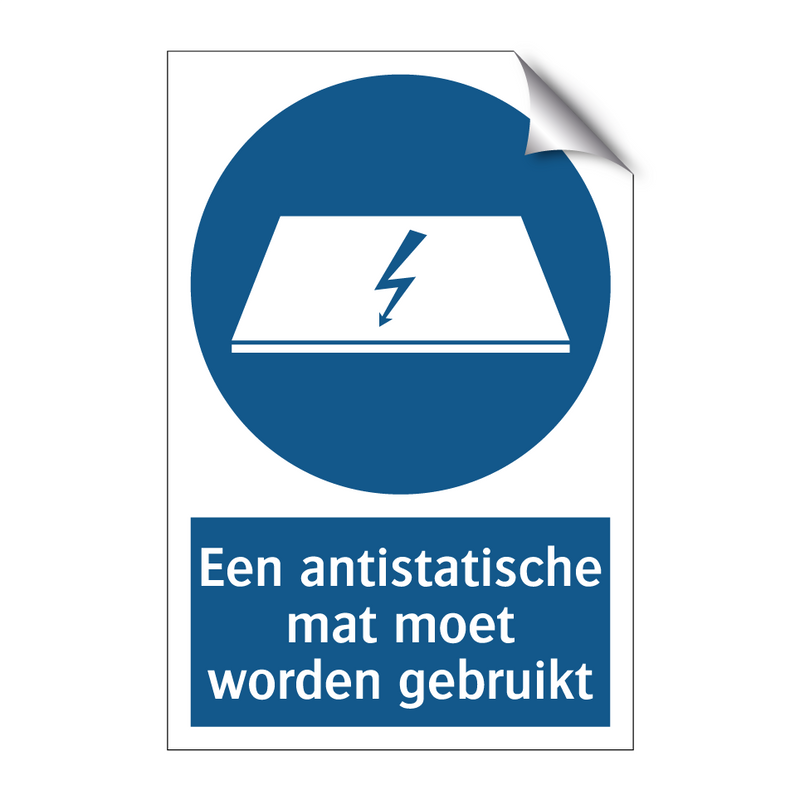 Een antistatische mat moet worden gebruikt & Een antistatische mat moet worden gebruikt