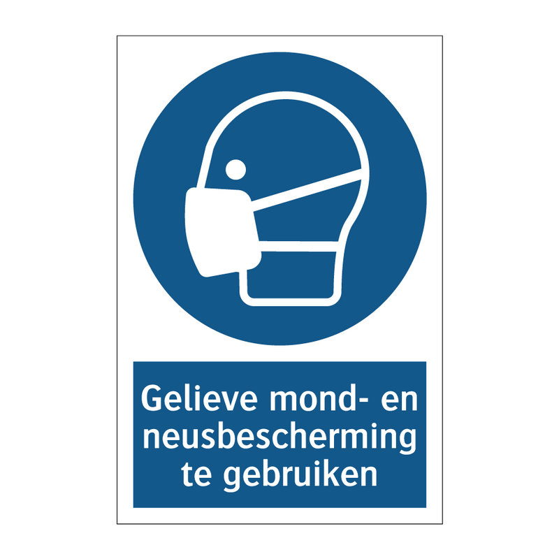 Gelieve mond- en neusbescherming te gebruiken & Gelieve mond- en neusbescherming te gebruiken