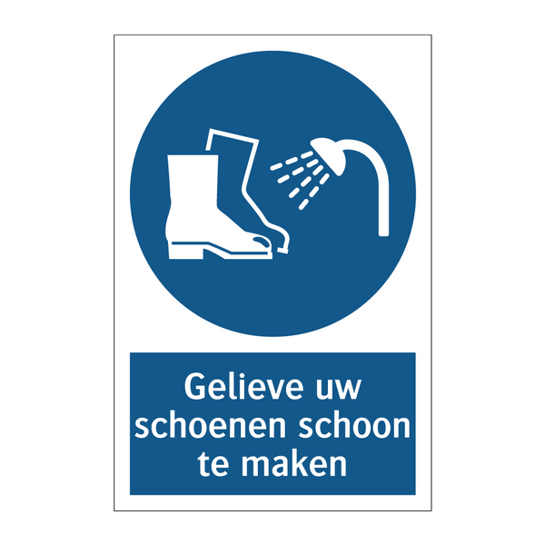 Gelieve uw schoenen schoon te maken & Gelieve uw schoenen schoon te maken