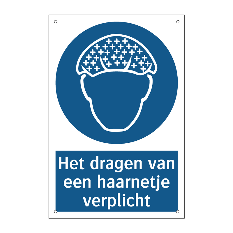 Het dragen van een haarnetje verplicht & Het dragen van een haarnetje verplicht