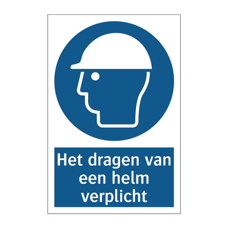 Het dragen van een helm verplicht & Het dragen van een helm verplicht