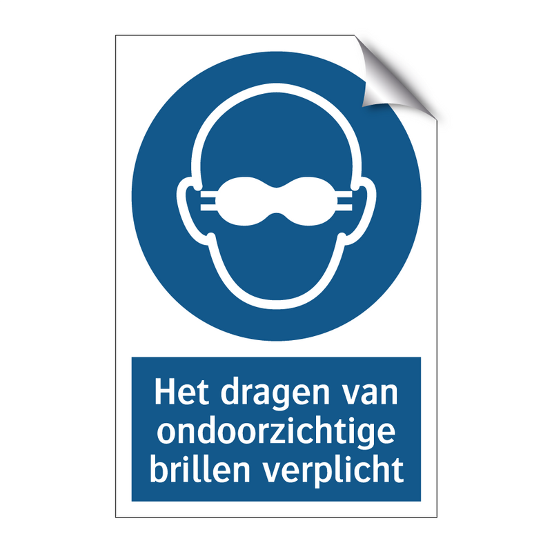 Het dragen van ondoorzichtige brillen verplicht & Het dragen van ondoorzichtige brillen verplicht