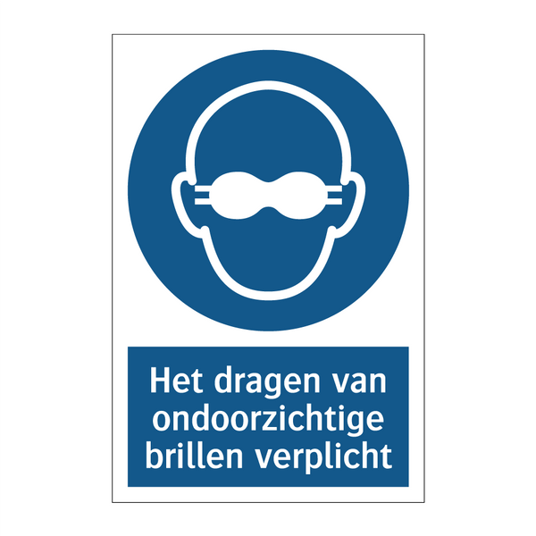 Het dragen van ondoorzichtige brillen verplicht & Het dragen van ondoorzichtige brillen verplicht